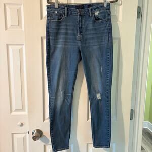 Lucky Brand Distressed Skinny Jeans | Size 12/31 | Medium Wash | Slim Fit